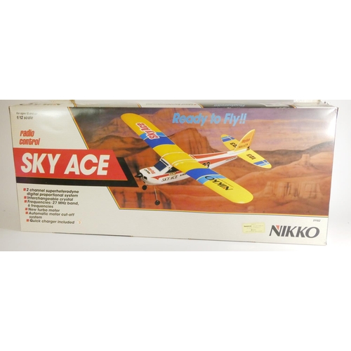 179 - A Nikko radio controlled Sky Ace 1/12 scale model aircraft, also including a Futuba Attack-R (2)