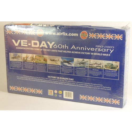 185 - Airfix WW2 VE-DAY 60th Anniversary Set 1/72 Scale Model Kit, sealed and original box