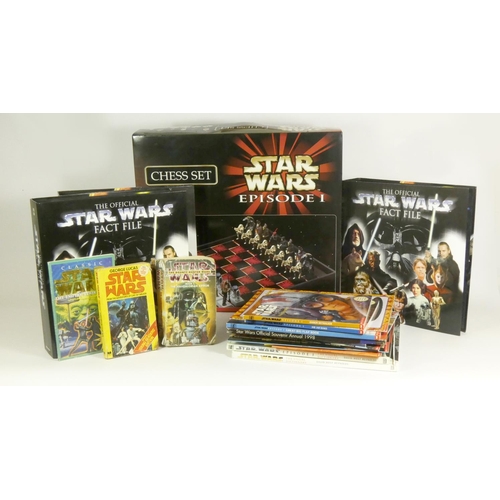 198 - Star Wars Episode One chess set, original packaging, together with a collection of Star Wars books a... 