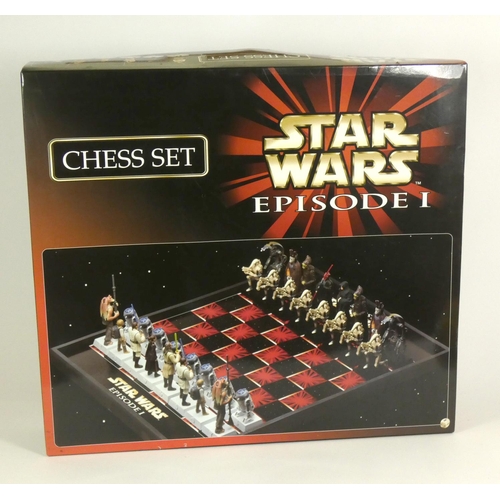 198 - Star Wars Episode One chess set, original packaging, together with a collection of Star Wars books a... 