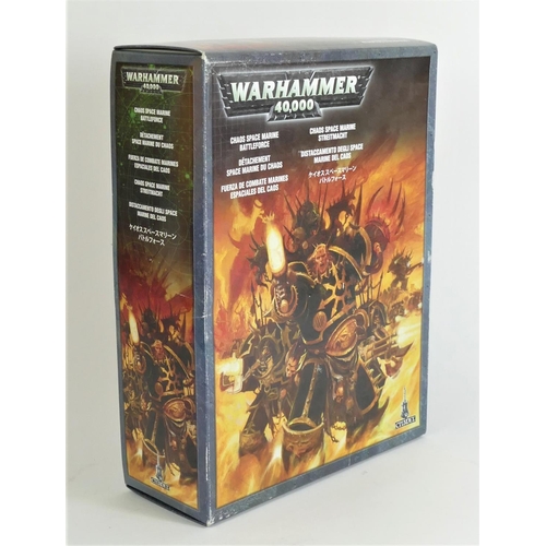 200 - A Games Workshop Warhammer 40k Chaos Space Marines Battleforce, including unused miniatures still on... 