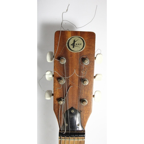 212 - A Kay KD-28 Dreadnought acoustic guitar, made in Italy, c.1969