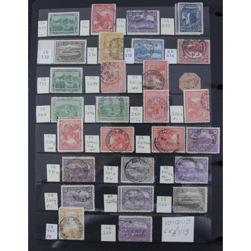 226 - A hanger album of Australian states, vendor identified, mostly used, values to £1, high catalogue va... 