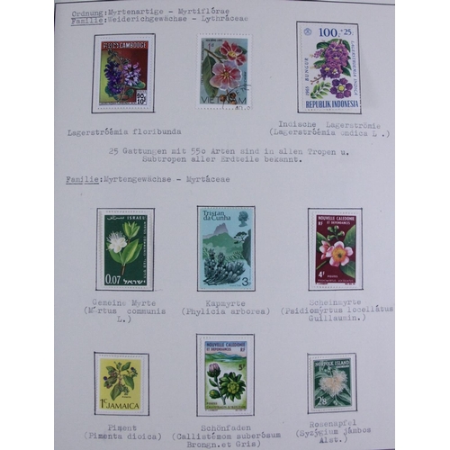 228 - Two albums of World Flowers, mint and used, write up in German