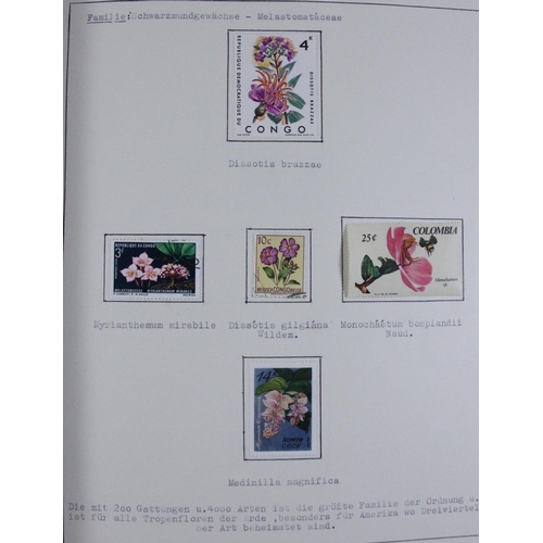 228 - Two albums of World Flowers, mint and used, write up in German