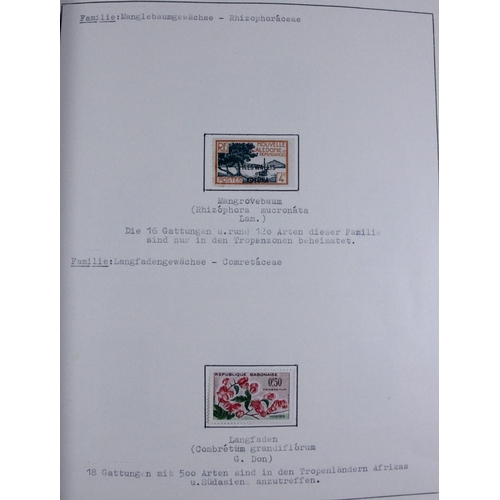 228 - Two albums of World Flowers, mint and used, write up in German