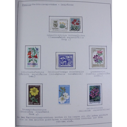 228 - Two albums of World Flowers, mint and used, write up in German