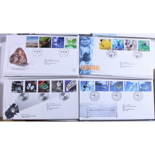 235 - A large collection of stamps to include year packs from 1984 - 2011, several school boy albums, over... 