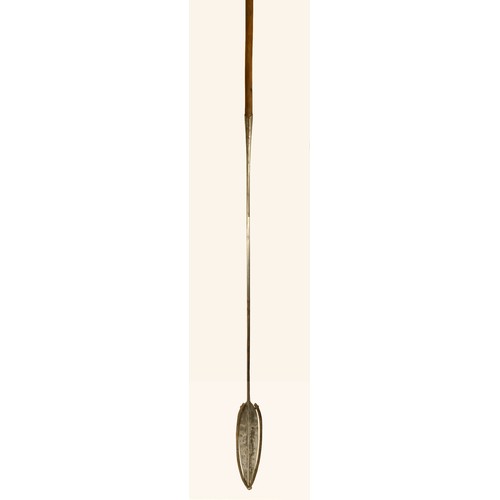 241 - A Maasi Mara spear, with pointed  and broad terminals,  265cm together with David Carnegie, On the P... 