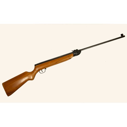 243 - Haenel, GDR, a modell 308 .22 cal break action air rifle, serial number 497035, length overall 111cm... 