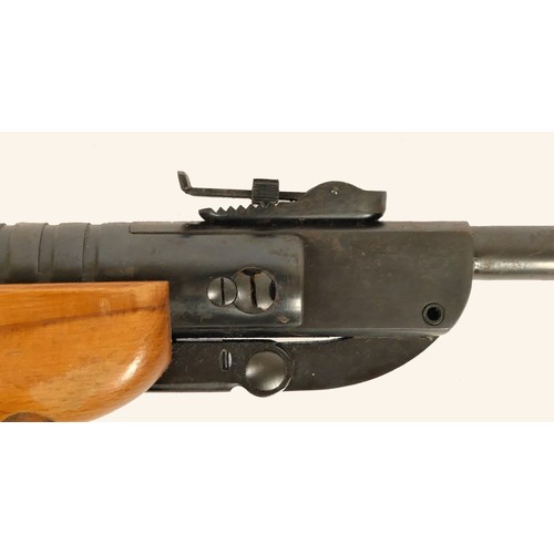 243 - Haenel, GDR, a modell 308 .22 cal break action air rifle, serial number 497035, length overall 111cm... 