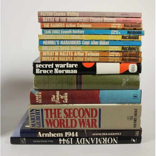 246 - A collection of military books to include, Adolf Hitler by John Toland, History of the Second World ... 