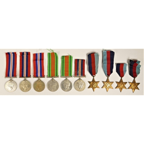 261 - A group of ten WWII medals, 4 x 1939-1945 Star, 2 x Defence and 4 x War