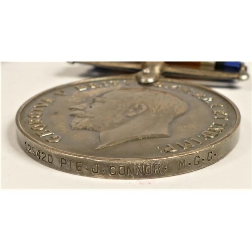 267 - WWI M.G.C./Mercantille Marine group of three, awarded to 129420 Pte J. Connor, Mercantille Marine, 1... 