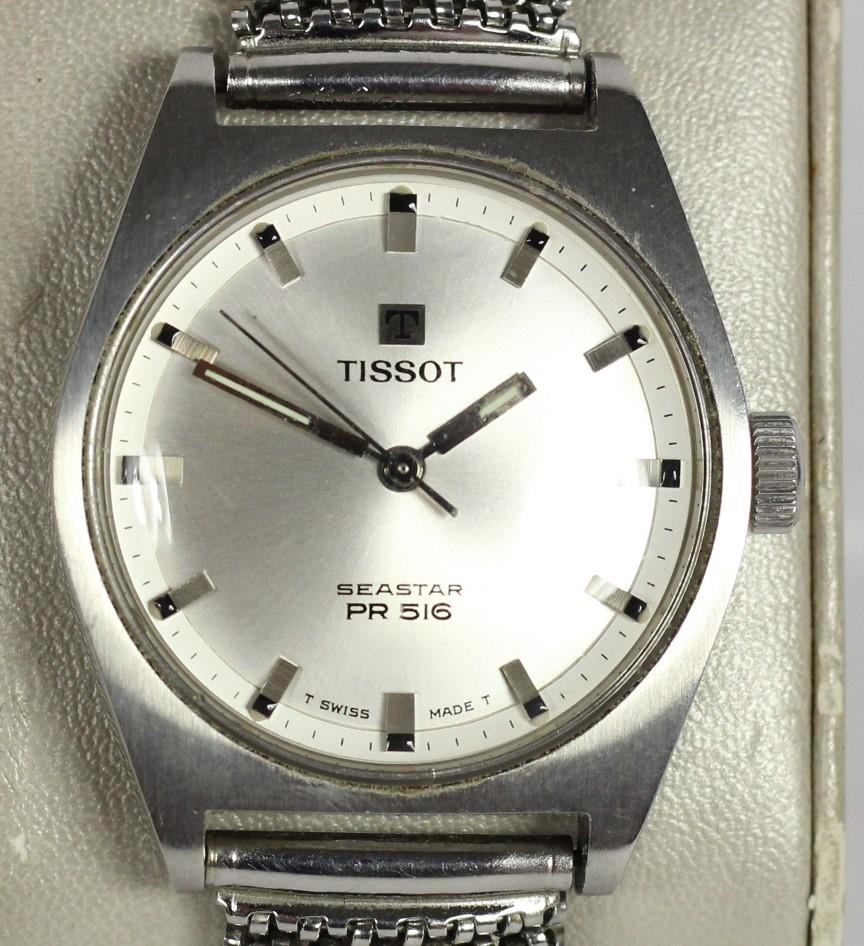 Tissot Seastar PR 516 a stainless steel manual wind gentleman s wristwatch 33mm