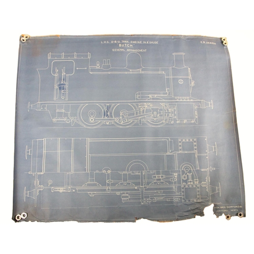 20 - A collection of blueprints of 'Butch' 5 inch 0-6-0 gauge live steam locomotive