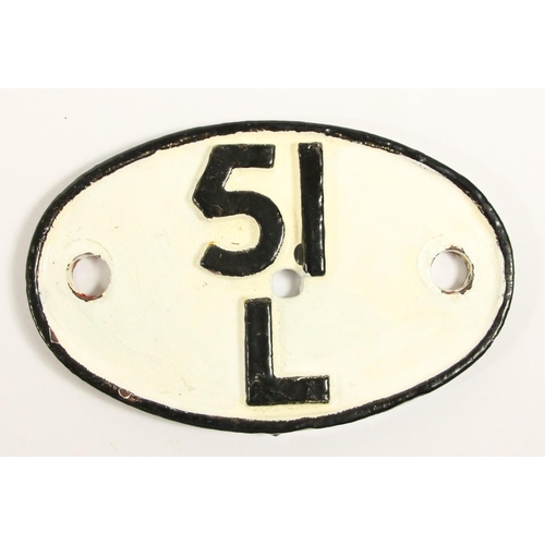103 - A cast iron oval shed plate 51L Thornaby (1958-1973)

51L- Thornaby, was built to be converted for d... 