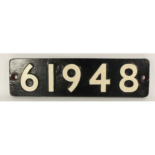 108 - A locomotive smokebox number plate '61948' as carried by ex L.N.E.R Gresley K3, built in 1935 and wi... 