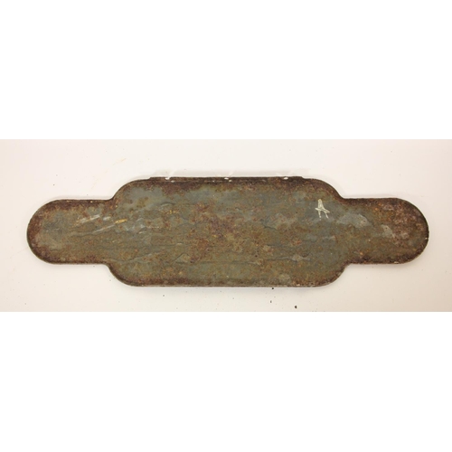 126 - A B.R.(M) maroon enamel 'Earlestown' half flanged totem, 25 x 90 cm

From the former London & North ... 