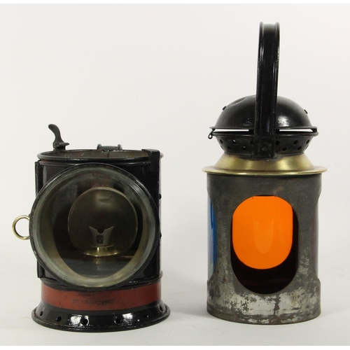 155 - A B.R(W) 4 aspect handlamp, case stamped B.R(W) complete with burner marked BR/WR