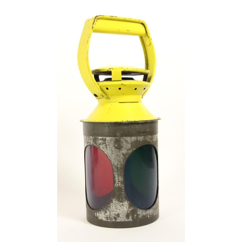 161 - A yellow topped 4 aspect B.R fogging handlamp, complete with burner