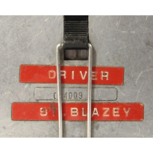 147 - A B.R. 4 aspect bardic handlamp, case marked 'Glyn Williams, Driver, St. Blazey' and 'Driver St. Bla... 