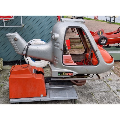 280 - A PA Ride coin operated helicopter child's amusement ride, c.1990's, with levers to raise the height... 