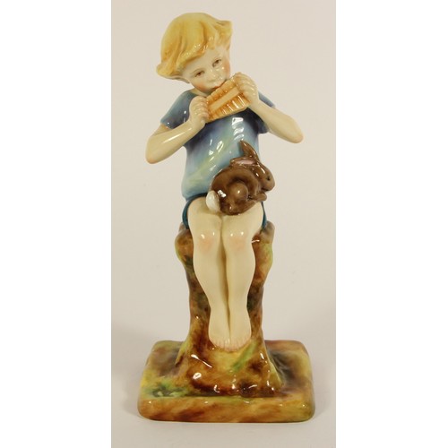 104 - Four Royal Worcester figurines to include, Peter Pan (3011) modelled by I. Gertner 19cm, February (3... 