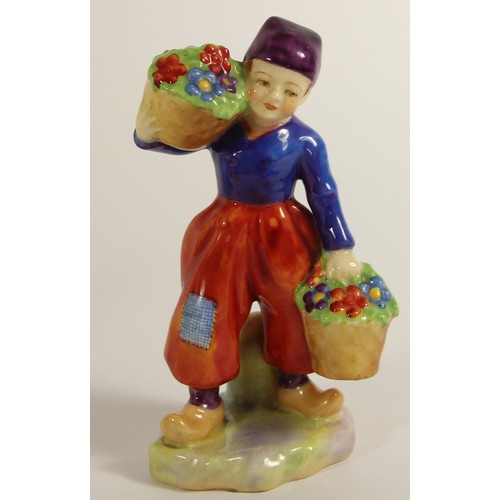 105 - Four Royal Worcester figurines to include, Friday's child is loving and giving (3261) 18cm, Thursday... 