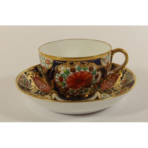 108 - Two late 19th century fine porcelain trios to include, a gold hand painted cup, saucer and sandwich ... 