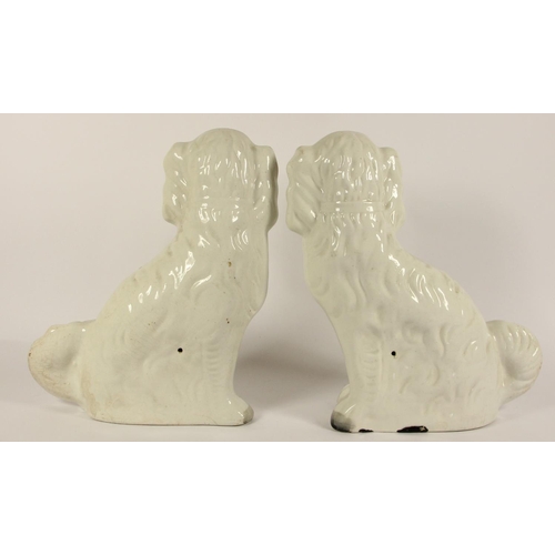 114 - Two 20th century Staffordshire Pottery Spaniels, 31 x 30cm