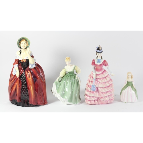 121 - Four Royal Doulton figurines to include, Margery (HN1413) 28cm, Diane (HN3604) 24cm, Fairlady (HN219... 