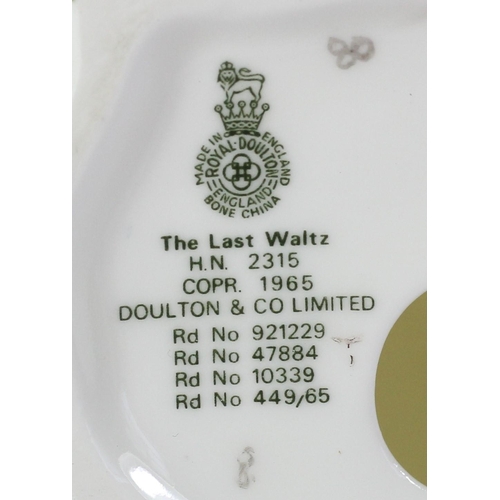 122 - Five Royal Doulton figurines to include, The Last Waltz (HN2315) 20cm, Patricia (HN3365) 24cm, Charl... 