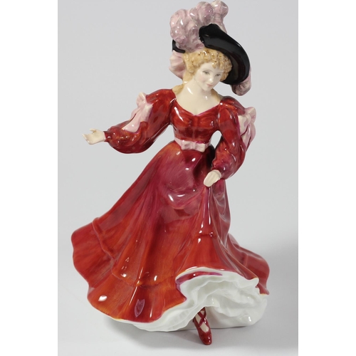 122 - Five Royal Doulton figurines to include, The Last Waltz (HN2315) 20cm, Patricia (HN3365) 24cm, Charl... 