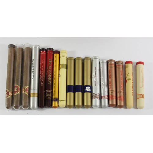 150 - Seventeen various hand rolled cigars, including Bolivar No2, Monticristo and 3 x Senator