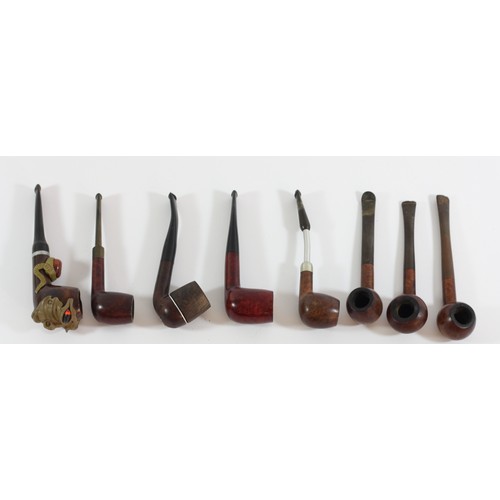 153 - Eight various briar pipes, to include Singleton Dental, Falcon and D. Plumb Standard (8)