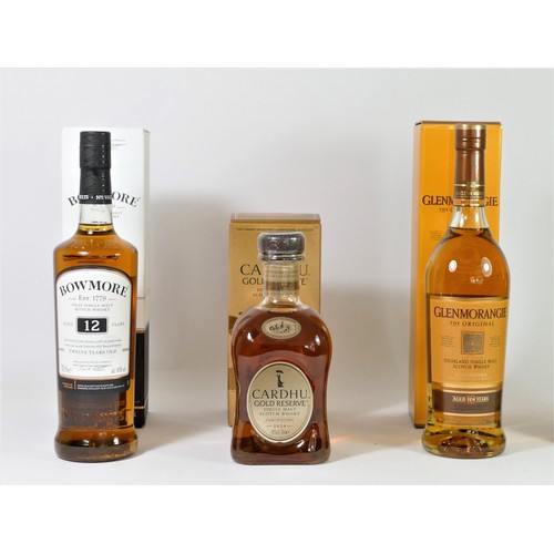 178 - Cardhu single malt, Gold Reserve, Bowmore Aged 12 Years and Glenmorangie Aged Ten Years (3)