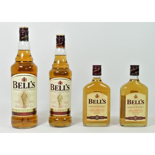 187 - Bells 1 litre, 70 cl, 2 x 35 cl.