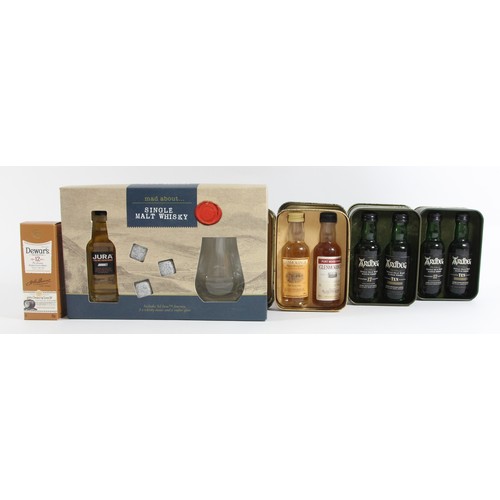 193 - Miniatures 5 cl: 2 x Multi-pack Ardbeg, ten and seventeen year old and six other various 5 cl miniat... 