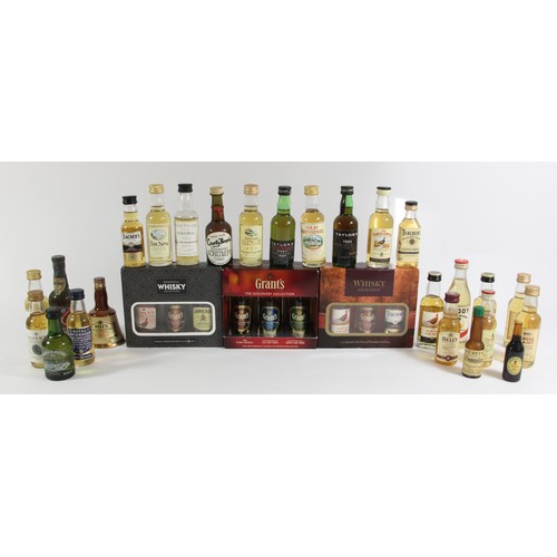 197 - A collection of mainly blended whisky 5 cl miniatures.