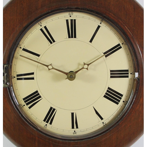 217 - A 19th century postman's wall clock , 8 1/2