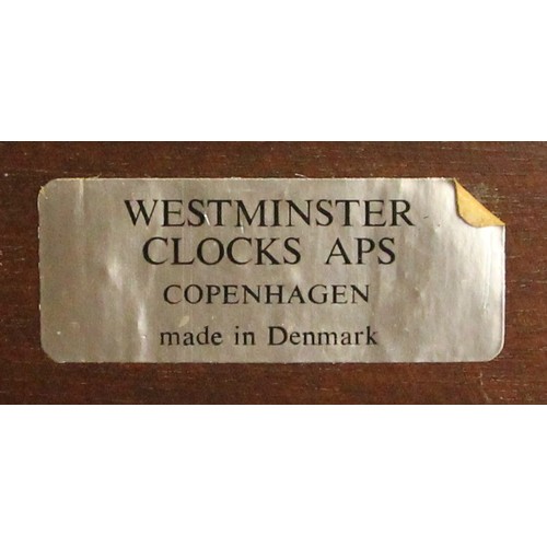 227 - Tempus Fugit, a mahogany Westminster chiming long case clock, the West German movement striking the ... 