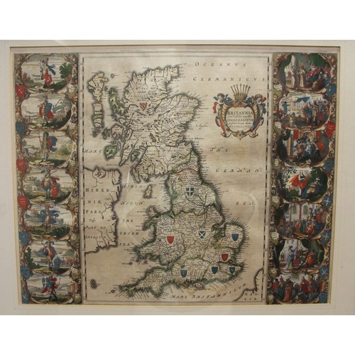 236 - British Isles. Blaeu (Johannes), Britannia prout divisa suit temporibis Anglo-Saxonum praesertim dur... 