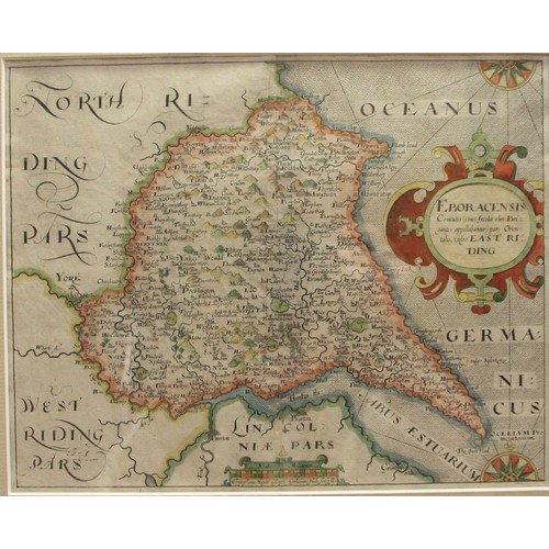 238 - Saxton (Christopher)  and Hole (William), Eboracensis East Riding, circa 1607/10, hand coloured engr... 