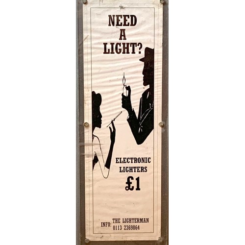 288 - A metal electronic lighter coin operated vending machine, selling lighters for £1, sold and maintain... 