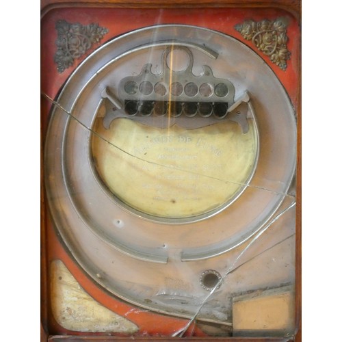 289 - An Allwin De Luxe half penny slot arcade machine, wall mount, c.1930, in need of restoration, in an ... 