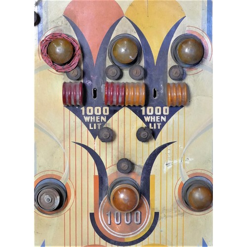 300 - 1000 when lit by Daval Manufacturing Company, USA (1934-1939), C.1935, a hand painted wood pinball b... 