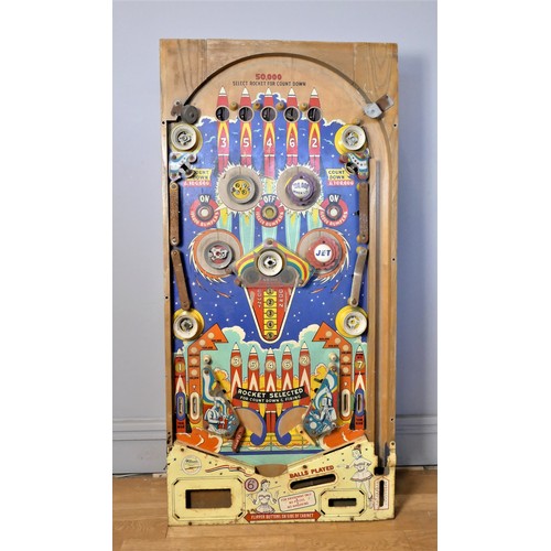 305 - Rocket Selected by Williams Manufacturing Company (1958-1967), c.1960's, a hand painted wood pinball... 