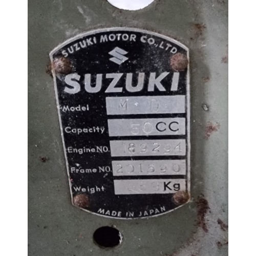 227 - c.1965 Suzuki MD, M15/M15D moped, 49cc, project. Registration number not registered. Frame number 20... 