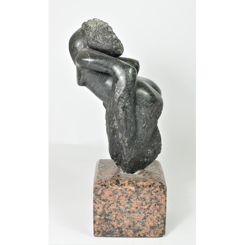 83 - John Taulbut, (b.1934), abstract lady, c.1995, Polyphant stone, signed, mounted on a granite plinth,... 